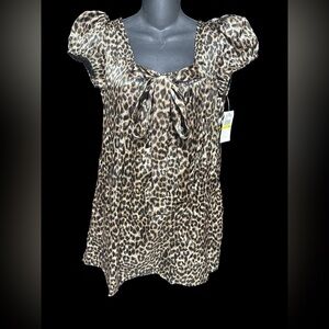 NWT Mimi chica sexy leopard mini party dress  m satin leopard dress